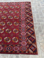 Stunning Hand Knotted Turkoman Tekke Rug - 6.9' x 10.9' - Nomad Hues