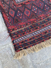 Handwoven Afghan Adreskan Runner - Unique Tribal Design - Nomad Hues