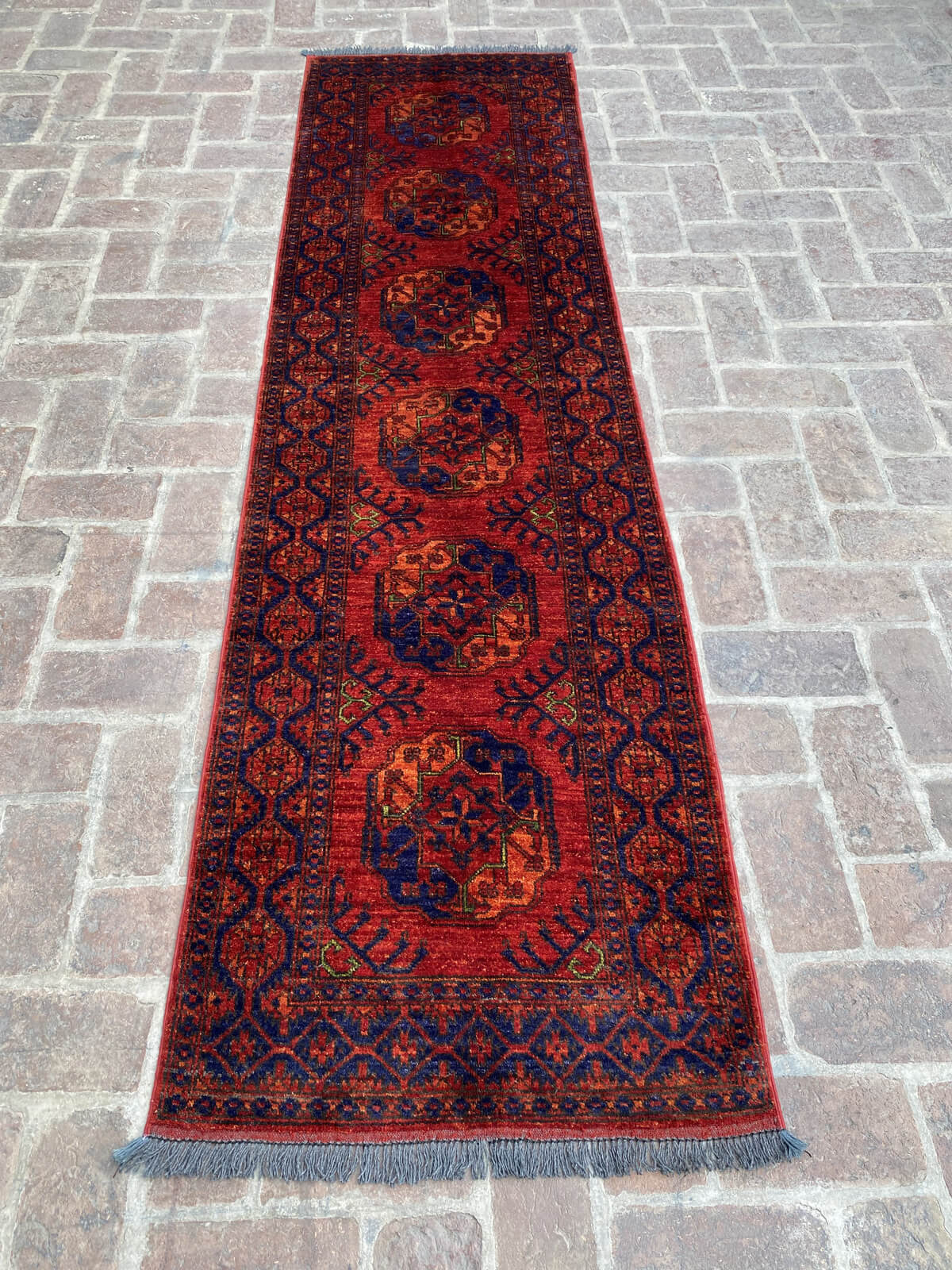 Handmade Afghan Ersari Hallway Runner Rug - 2.5ft x 9.4ft - Nomad Hues