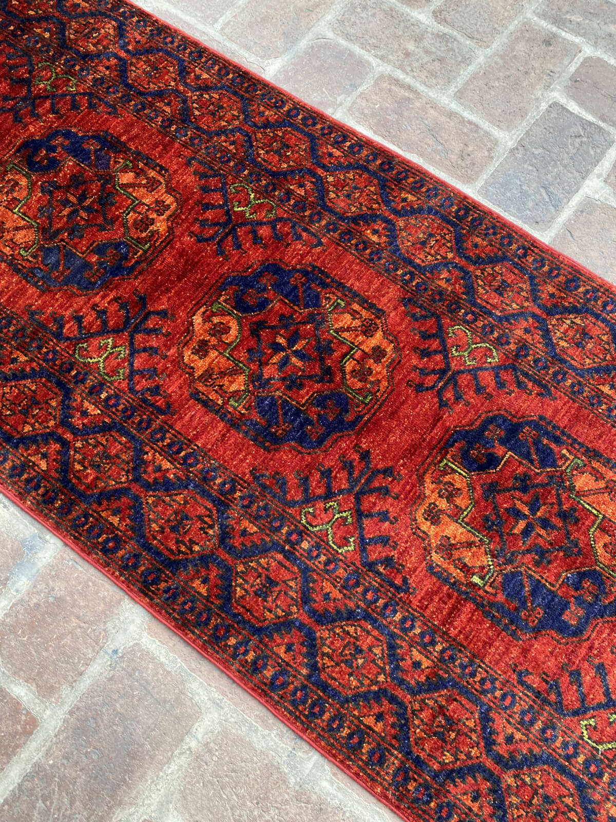 Handmade Afghan Ersari Hallway Runner Rug - 2.5ft x 9.4ft - Nomad Hues