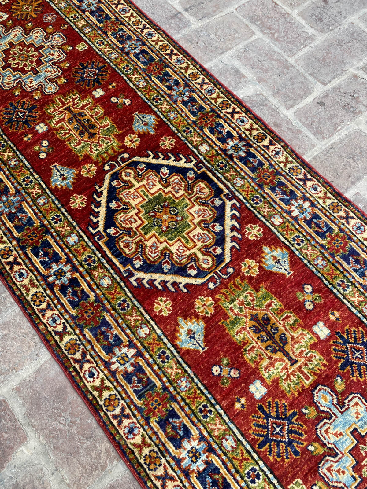 afghan kazak handmade rug runner 