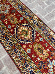 afghan kazak handmade rug runner 