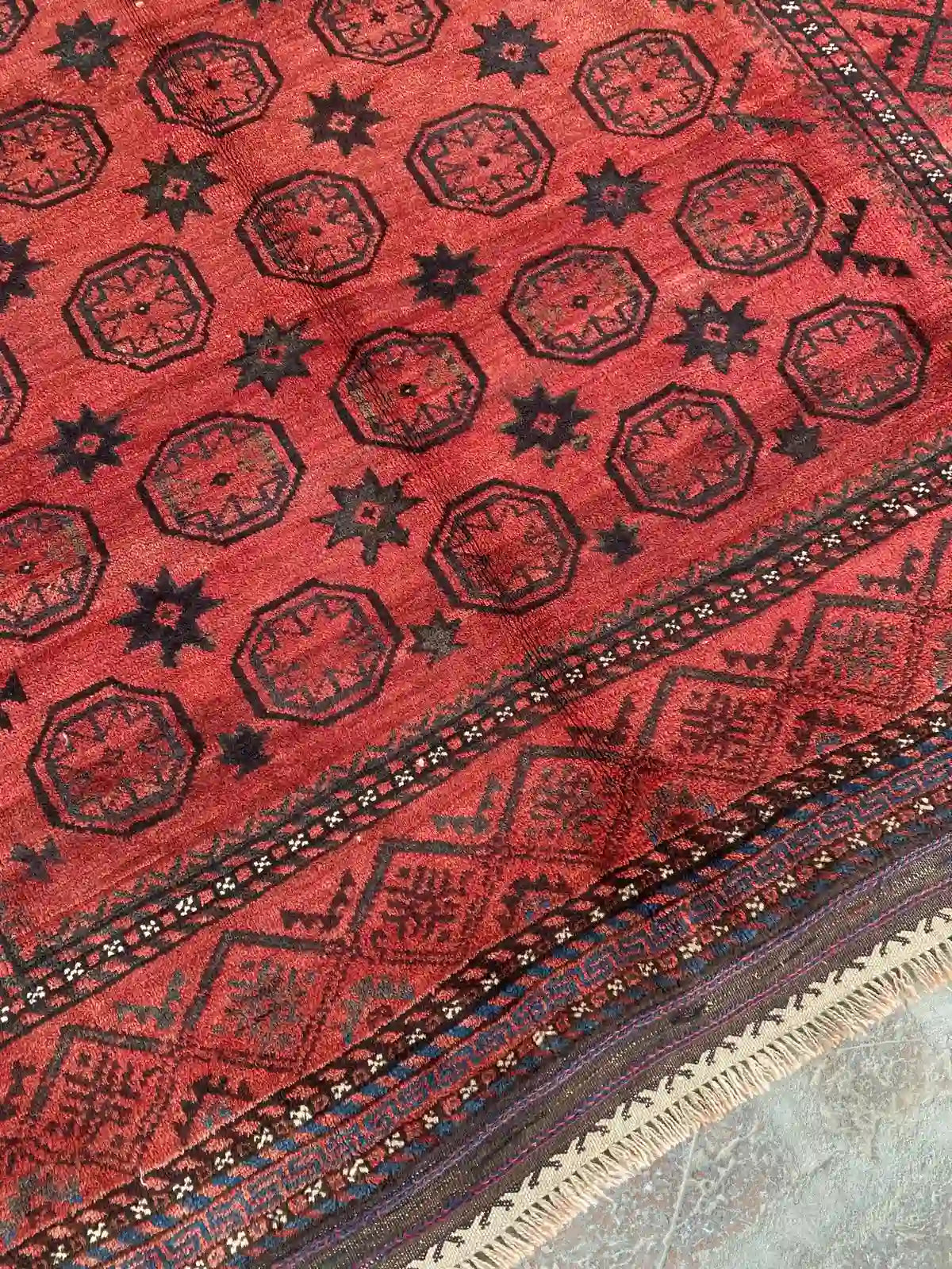 Elegant Hand-knotted Afghan Rug - 5' x 10.2' - Nomad Hues