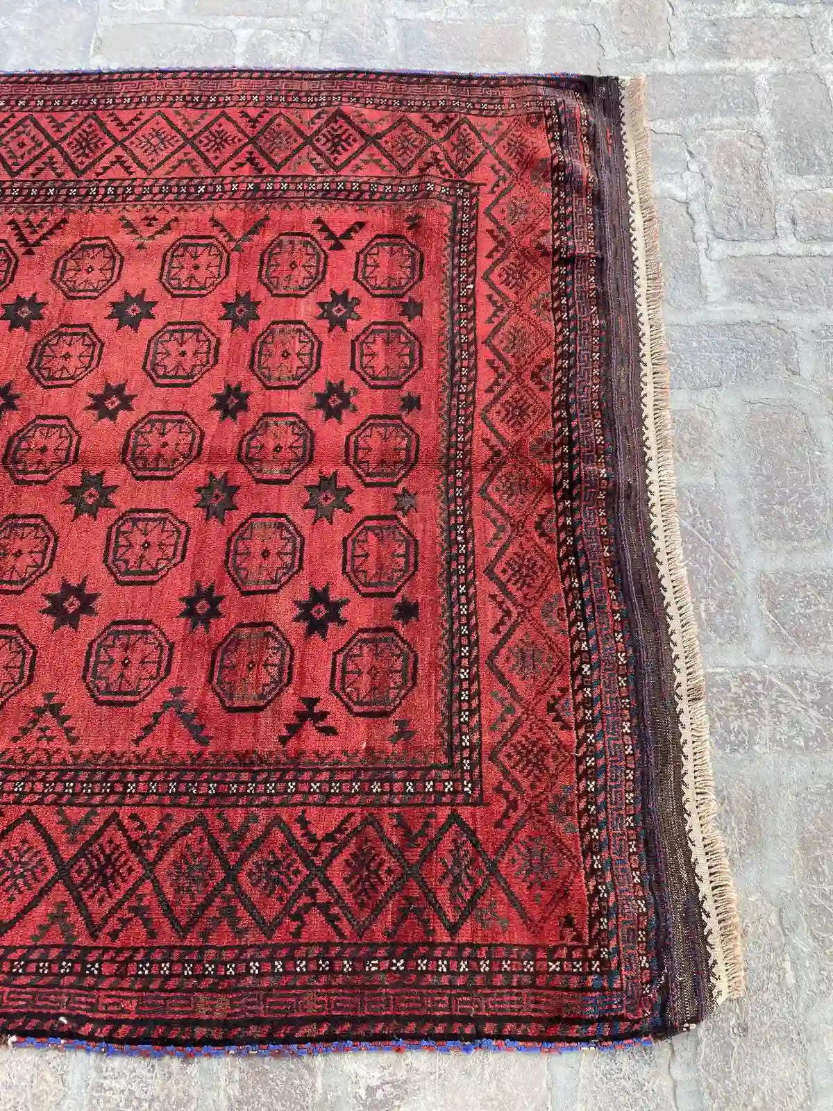 Elegant Hand-knotted Afghan Rug - 5' x 10.2' - Nomad Hues