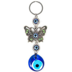 Butterfly Evil Eye Keychain & Wall Decor – Dual-Purpose Protection.