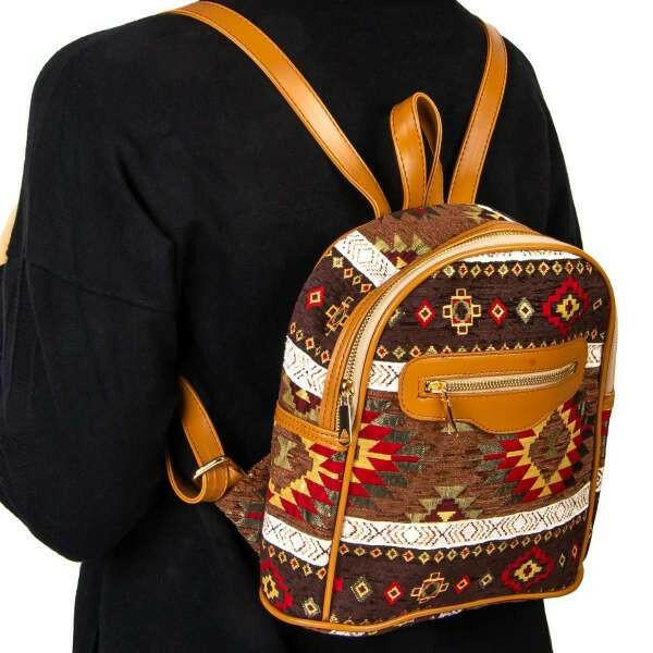 Chocolate Turkish tribal Travel backpack