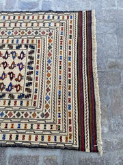 Lightweight 4'4 x 6'5 Afghan Soumak Kilim - Nomad Hues