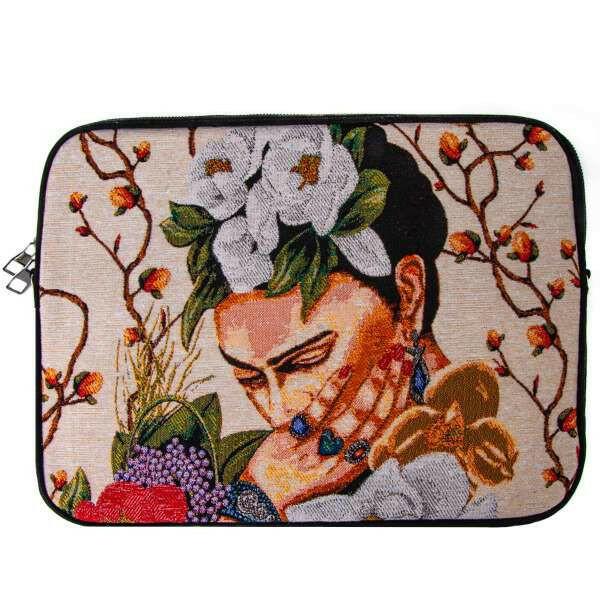 Floral Style Frida Khalo Laptop Bag.