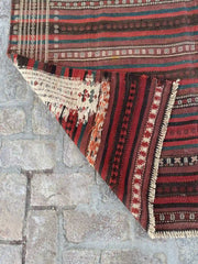 Handwoven Afghan Darzi Kilim Rug - 5'4" x 11'0" - Nomad Hues