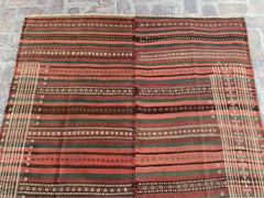 Handwoven Afghan Darzi Kilim Rug - 5'4" x 11'0" - Nomad Hues