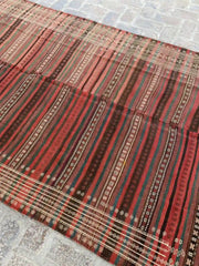 Handwoven Afghan Darzi Kilim Rug - 5'4" x 11'0" - Nomad Hues