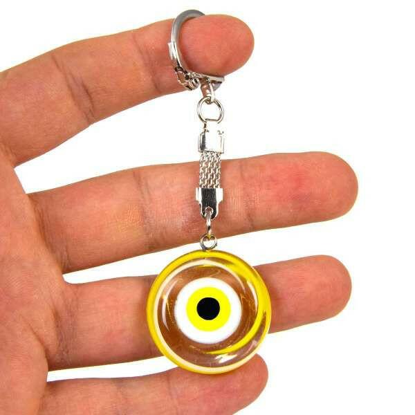 Metal Crafted Evil Eye Keychain & Wall Decor – Dual-Purpose Protection.