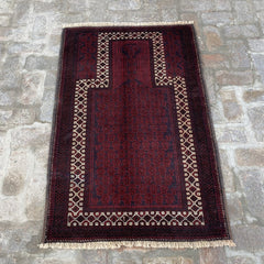 mihrab afghan handmade prayer rug