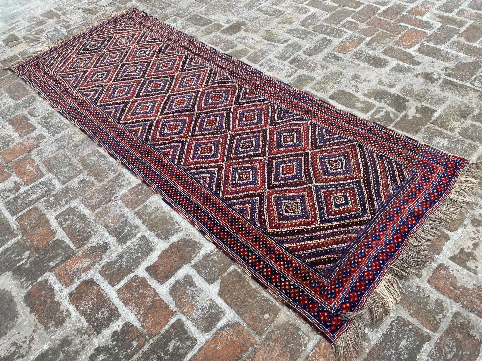 Mishwani Hallway Kilim Rug Runner - Handmade Afghan Carpet - Nomad Hues