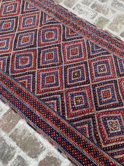 Mishwani Hallway Kilim Rug Runner - Handmade Afghan Carpet - Nomad Hues