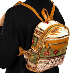 Olive Turkish tribal Travel backpack