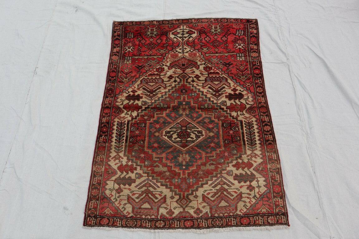 Persian Vintage Handmade Tribal Rug.