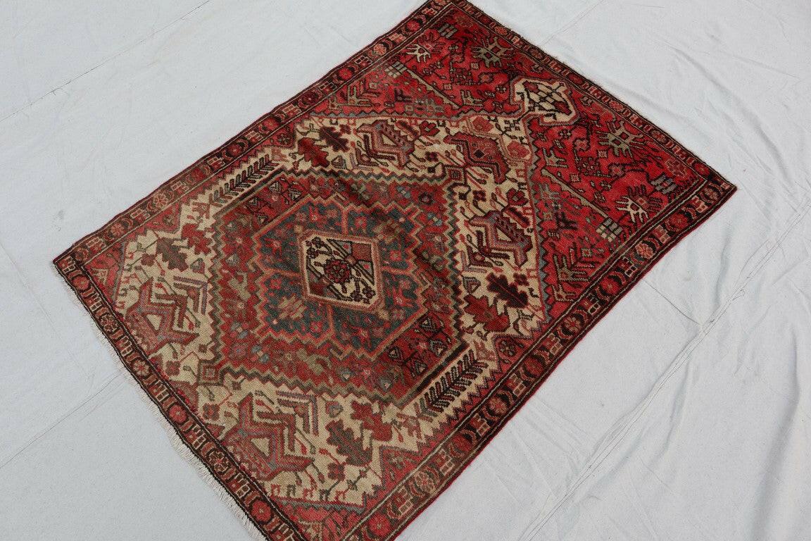 Persian Vintage Handmade Tribal Rug.