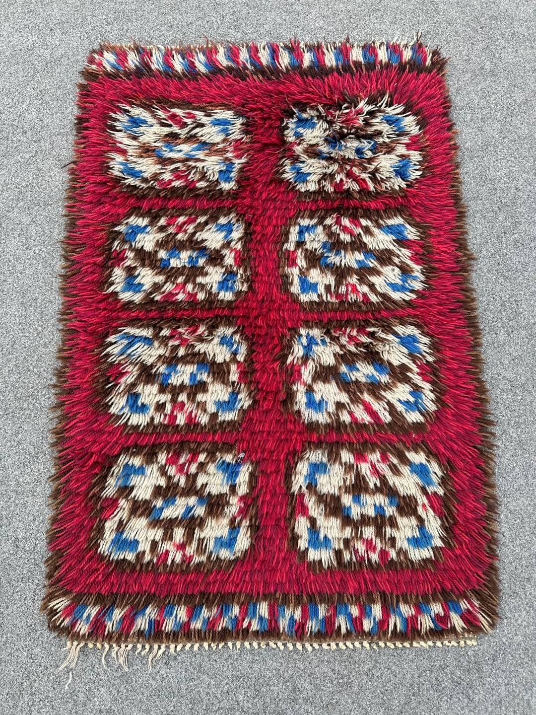 shaggy handmade wool rug 