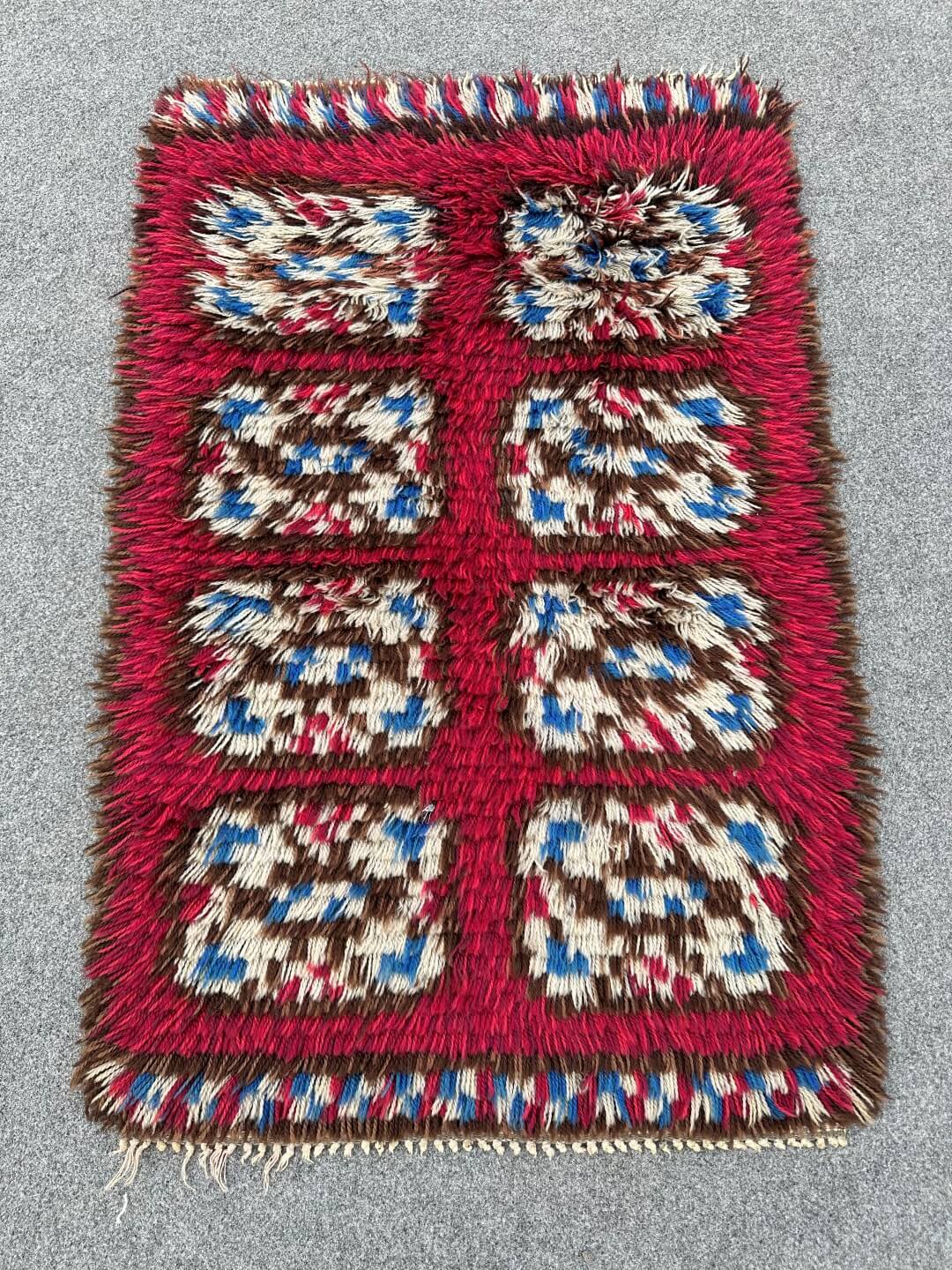 2x3 Oriental handmade shaggy square Rug – Nomad Hues