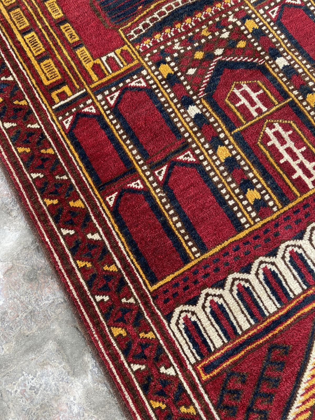 Turkmen Hand knotted Prayer Rug - Nomad Hues