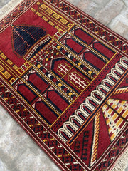 Turkoman hand knotted fine rug