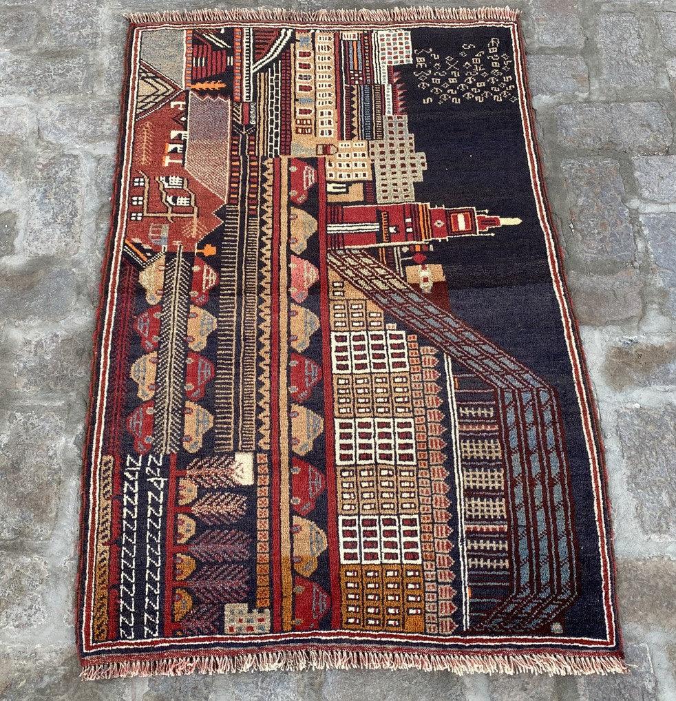 Unique Afghan Belouch Rug