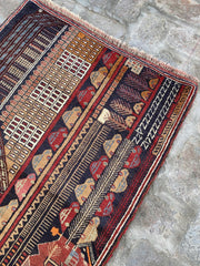 Unique Afghan Belouch Rug - Nomad Hues