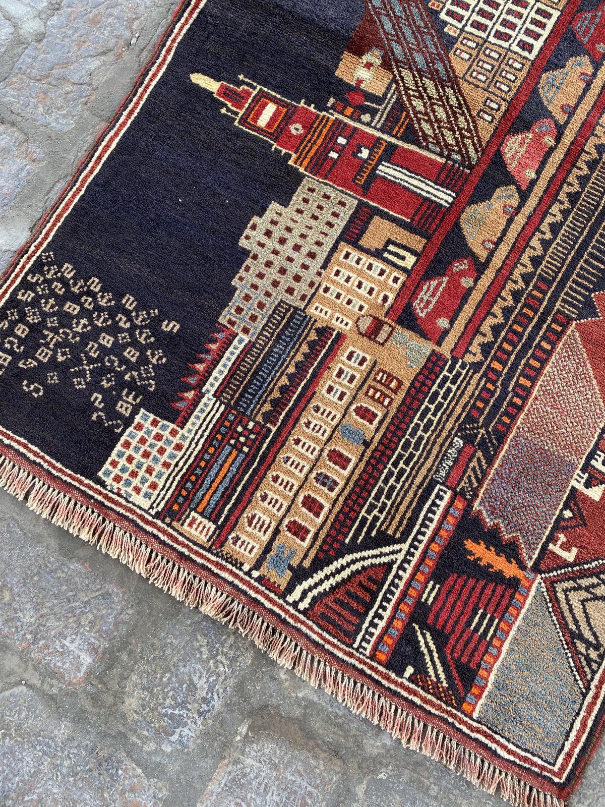 Unique Afghan Belouch Rug - Nomad Hues