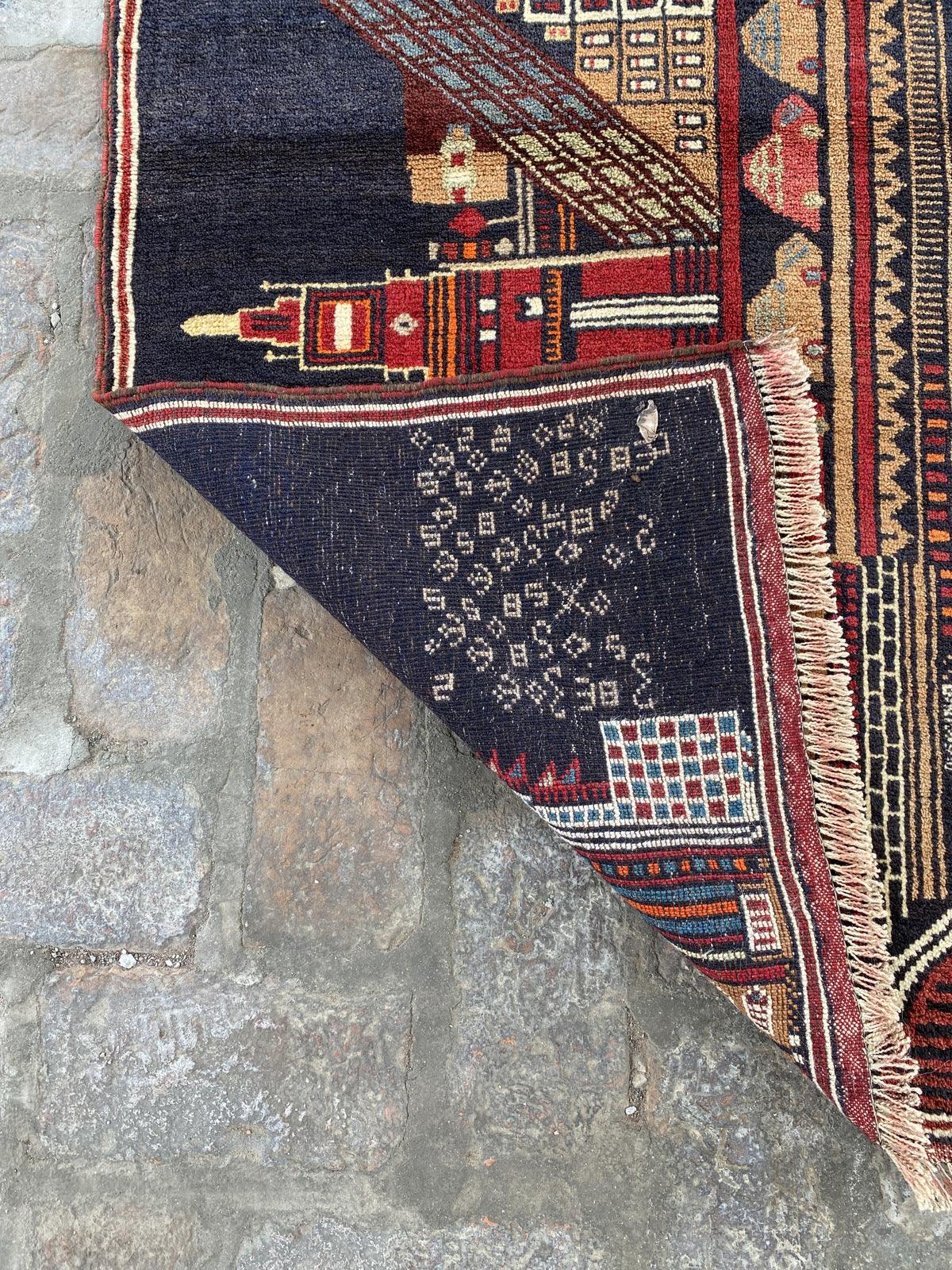 Unique Afghan Belouch Rug - Nomad Hues