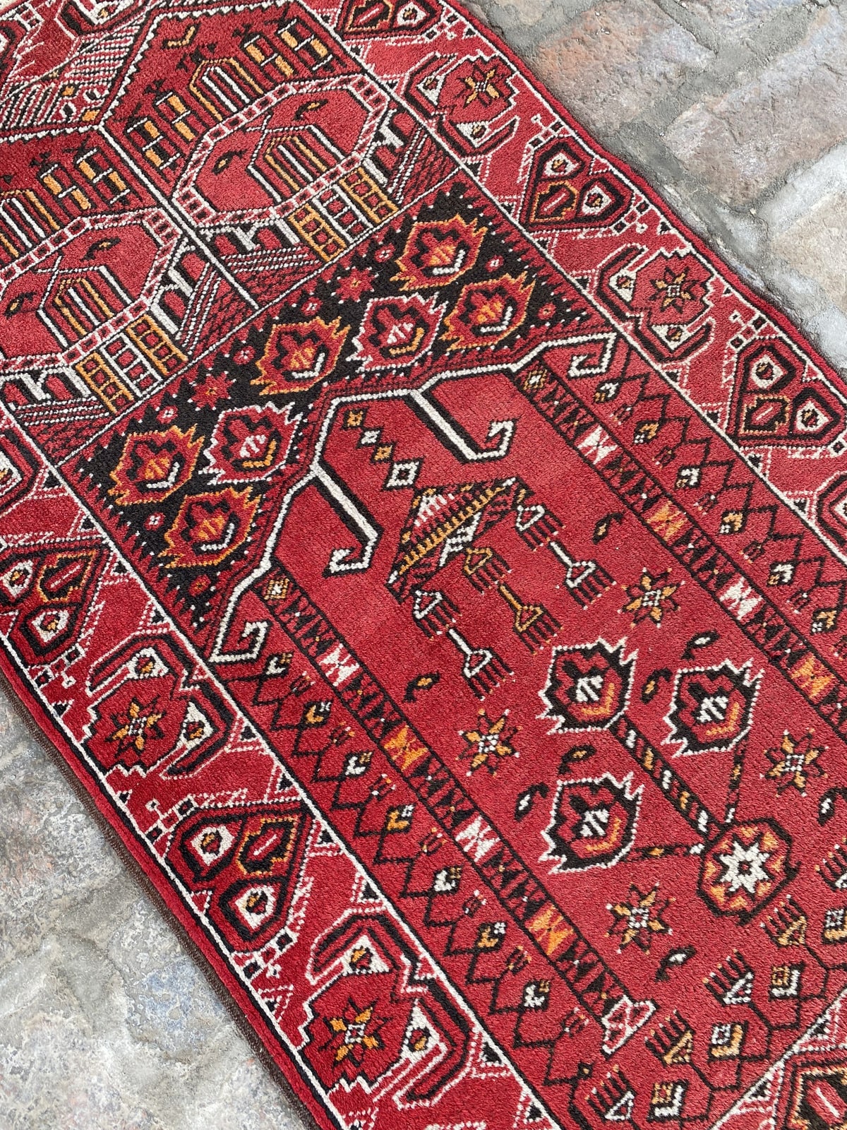 Vintage Afghan wool rug 