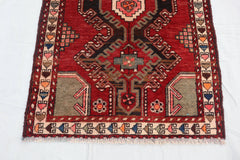 Vintage Handmade Tribal Rug.