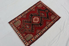 Vintage Handmade Tribal Rug.