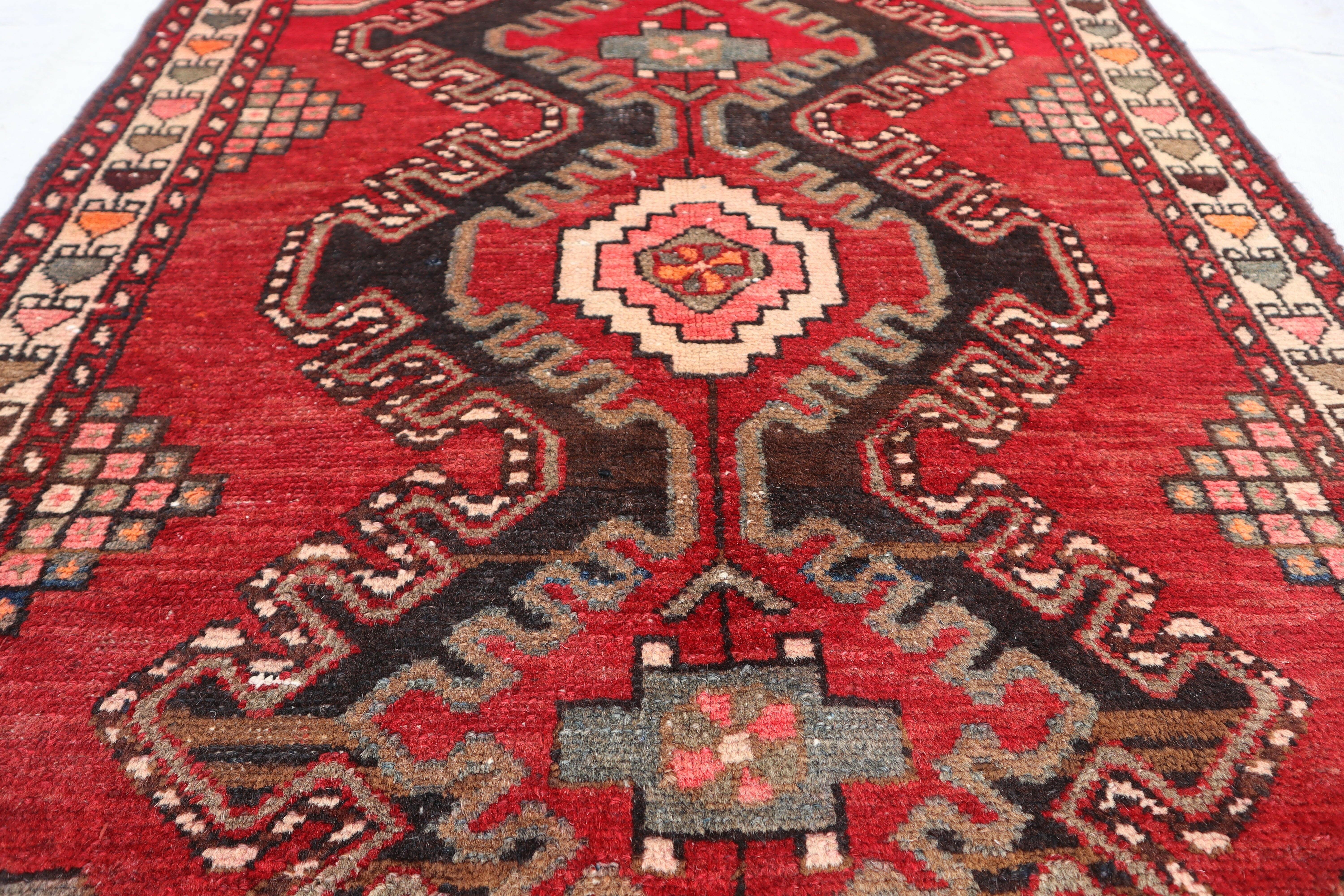 Vintage Handmade Tribal Rug.