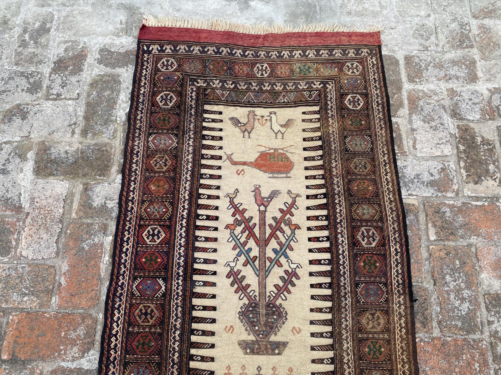 Vintage Soumak kilim runner - Nomad Hues