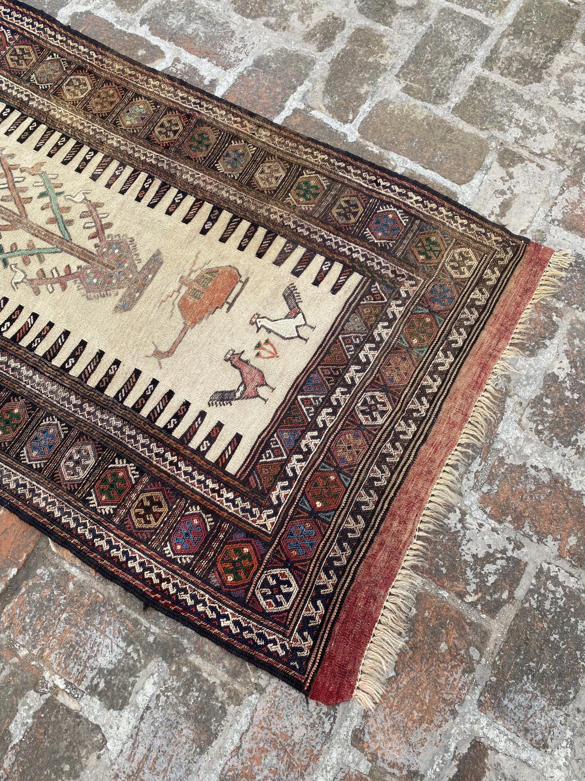 Vintage Soumak kilim runner - Nomad Hues