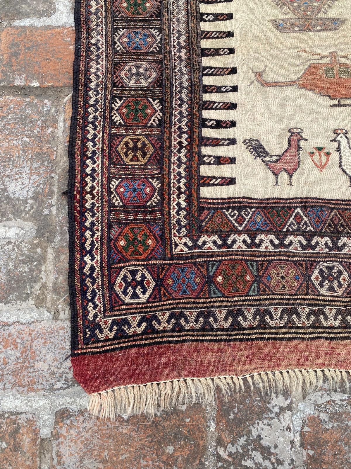 Vintage Soumak kilim runner - Nomad Hues