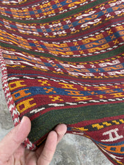 Vintage Uzbek Gajari Kilim - Authentic Handmade Rug - Nomad Hues