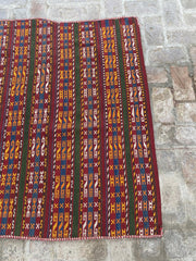 Vintage Uzbek Gajari Kilim - Authentic Handmade Rug - Nomad Hues