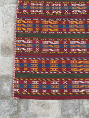 Vintage Uzbek Gajari Kilim - Authentic Handmade Rug - Nomad Hues