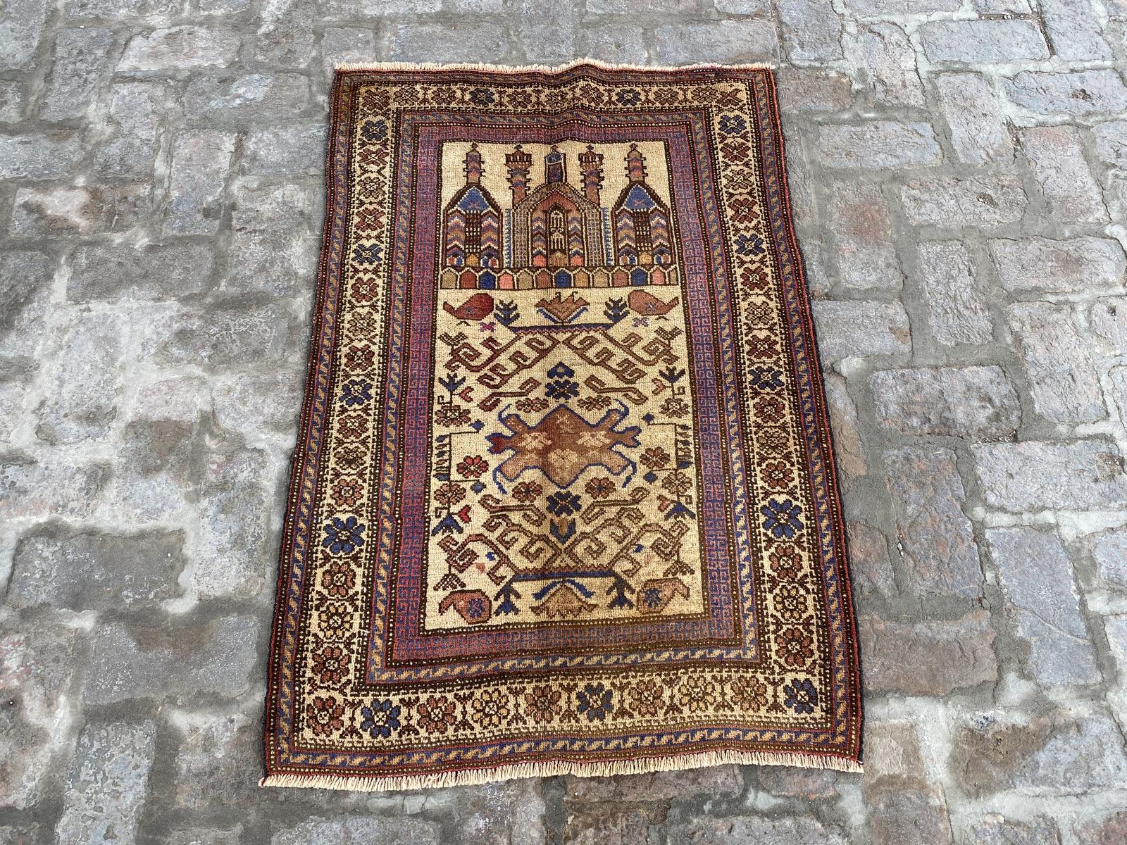 Vintgae Afghan Hand knotted Wool Rug - Nomad Hues