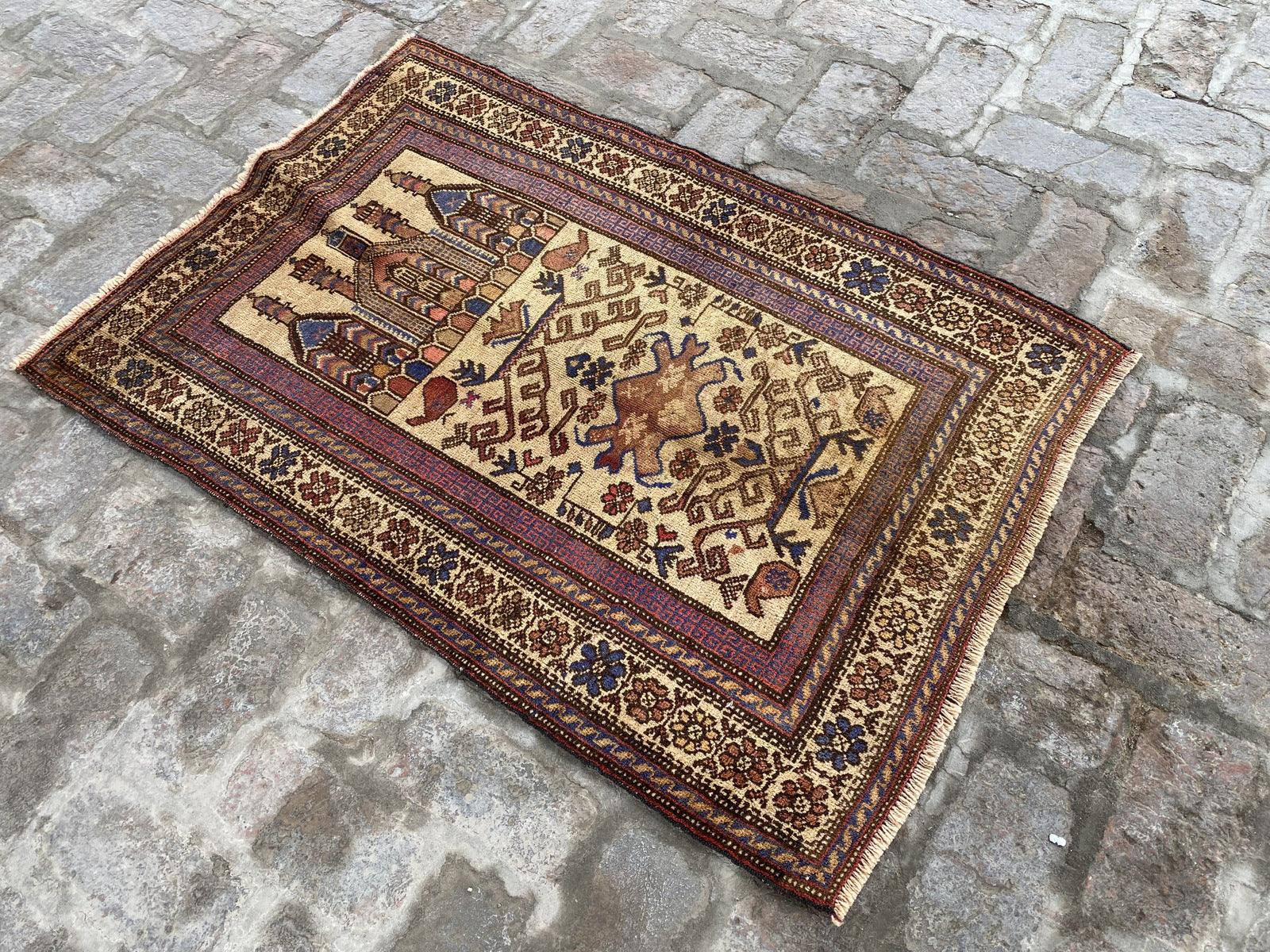 Vintgae Afghan Hand knotted Wool Rug - Nomad Hues