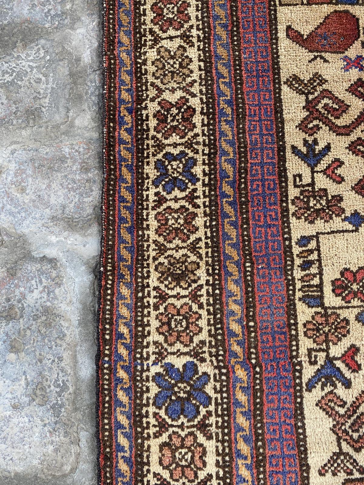 Vintgae Afghan Hand knotted Wool Rug - Nomad Hues