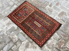 Vintgae Hand knotted Belouch Rug - Nomad Hues